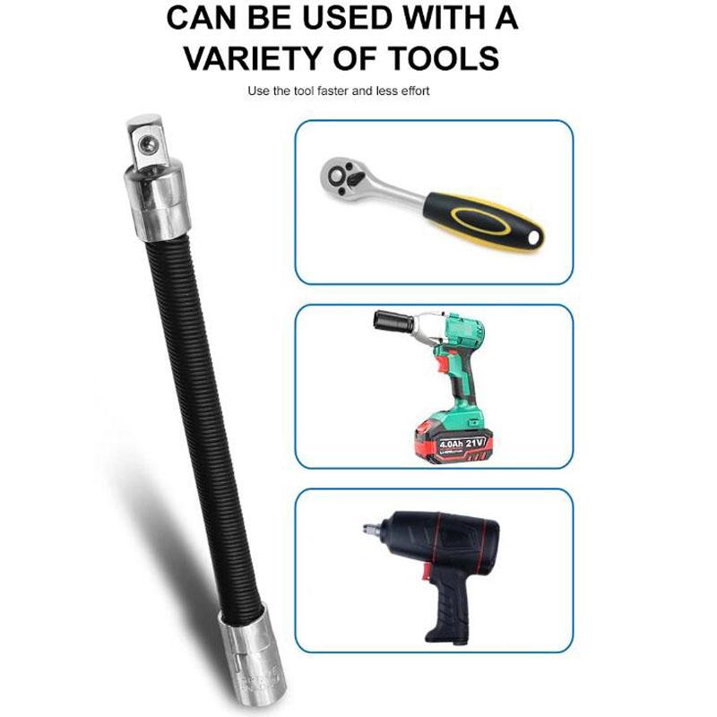 Electric Wrench Elastic Adapter Universal Soft Shaft Fast Ratchet Wrench Hand Spring Extension Rod Relay Rod Sleeve ExtensionRod