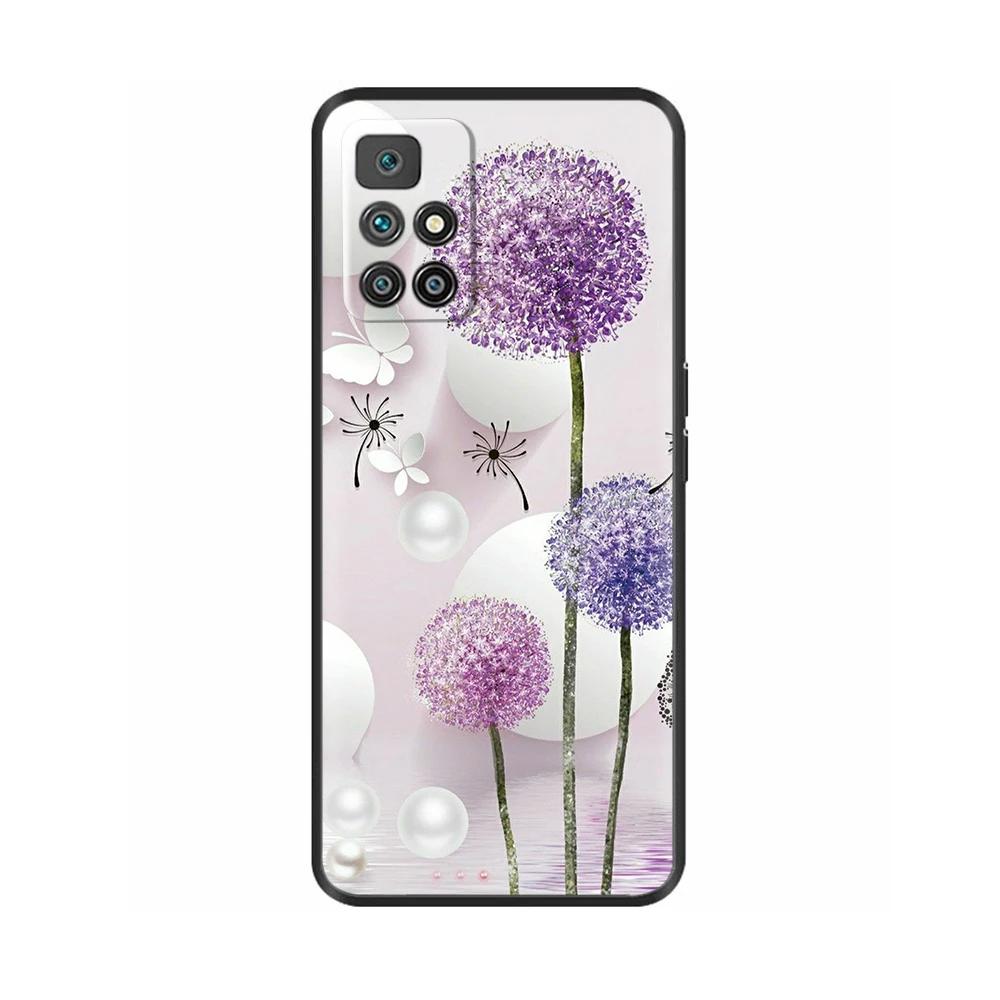 For Redmi 10 Case redmi10 Flowers Soft Phone Shell For Xiaomi Redmi 10 4G Cover For Redmi 10 Prime Cute Butterfly Cartoon Cases