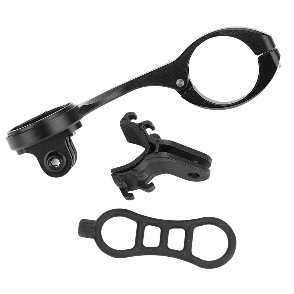 Aluminum Alloy Bicycle Computer Torch Action Camera Extension Mount(Black, for Garmin IGPS)