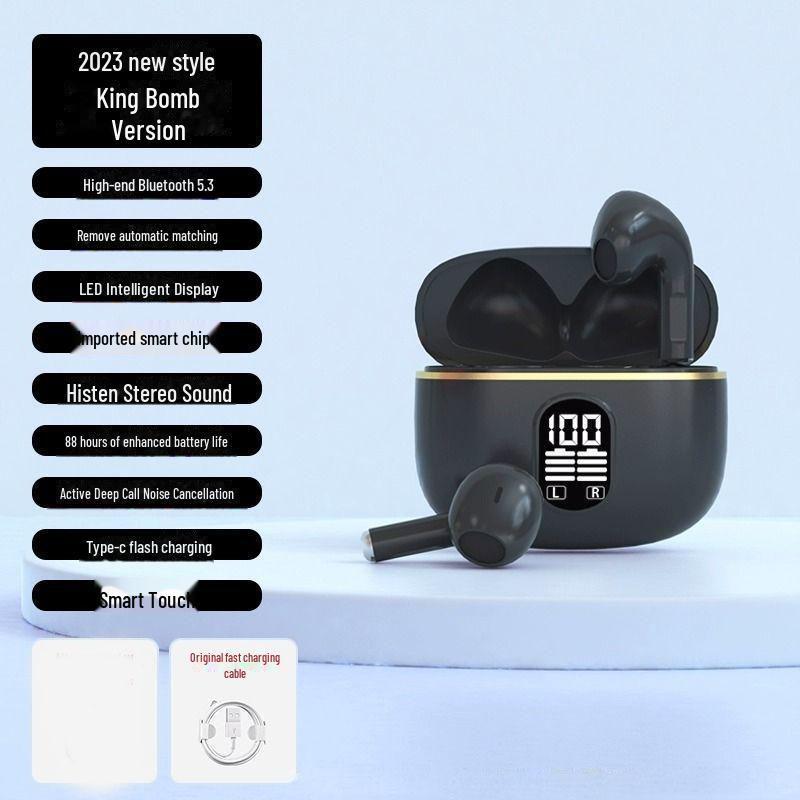 

Беспроводные стереонаушники X87 TWS с дизайном и цифровым индикатором заряда батареи X87 чёрный