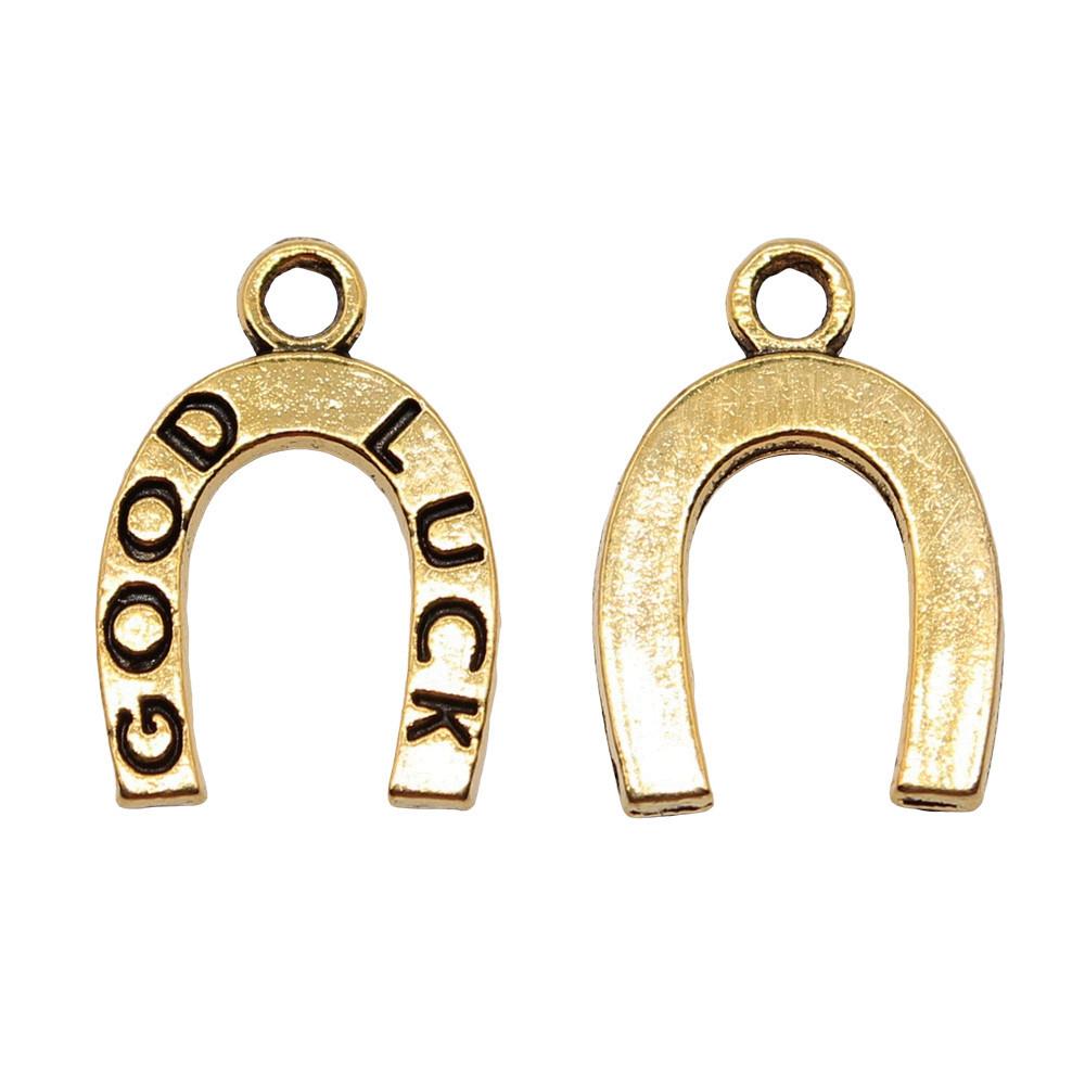 Vintage Horseshoe Charms Alloy Metal Pendants For DIY Jewelry Lucky Themed Accessories