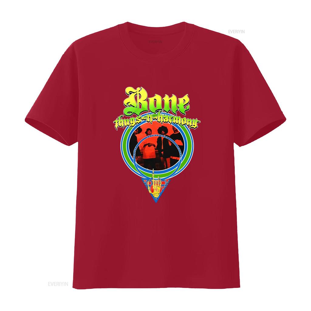 Authentisches BONE THUGS N HARMONY I E S Slim Fit T-Shirt Schwarzes Banddesign Vintage gewaschen Unisex Stilvoll Vielseitig Mann Leicht
