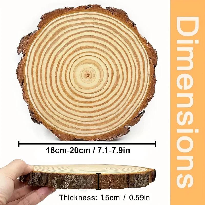 

3Pcs 18-20cm Wood Slices Craft Wood Kit with Hole Wooden Circles Tree Slices for Arts and Crafts Christmas Ornaments DIY Crafts