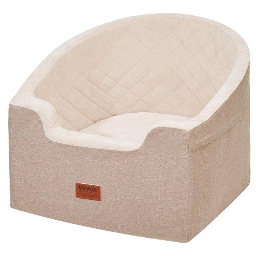 VEVOR Dog Car Seat, Waterproof Dog Booster Seat for Car with A Storage Pocket, Clip-On Safety Leash and Sponge Filling