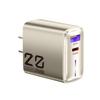 New Metal 20W Type-C EU Charger: Mini USB+PD Fast Charging with Light