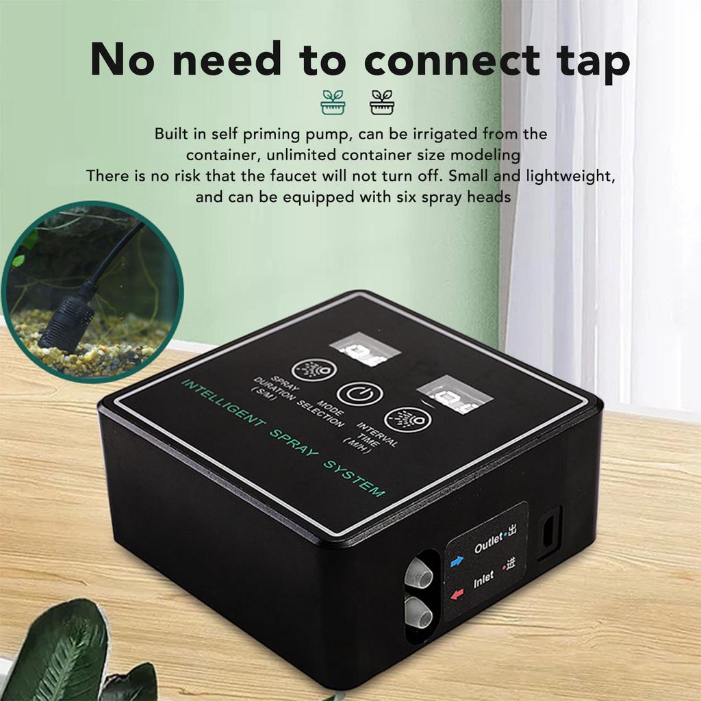 Reptile Fogger Smart Spray System Automatic Timing Humidifier 360 Degree Adjustable Misting Nozzles Mister for Terrarium