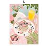 Santorini Lemon Coffee Flowers Abstract Landscape Posters and Prints Wall Art Canvas Painting Pictures For Living Room Home Deco