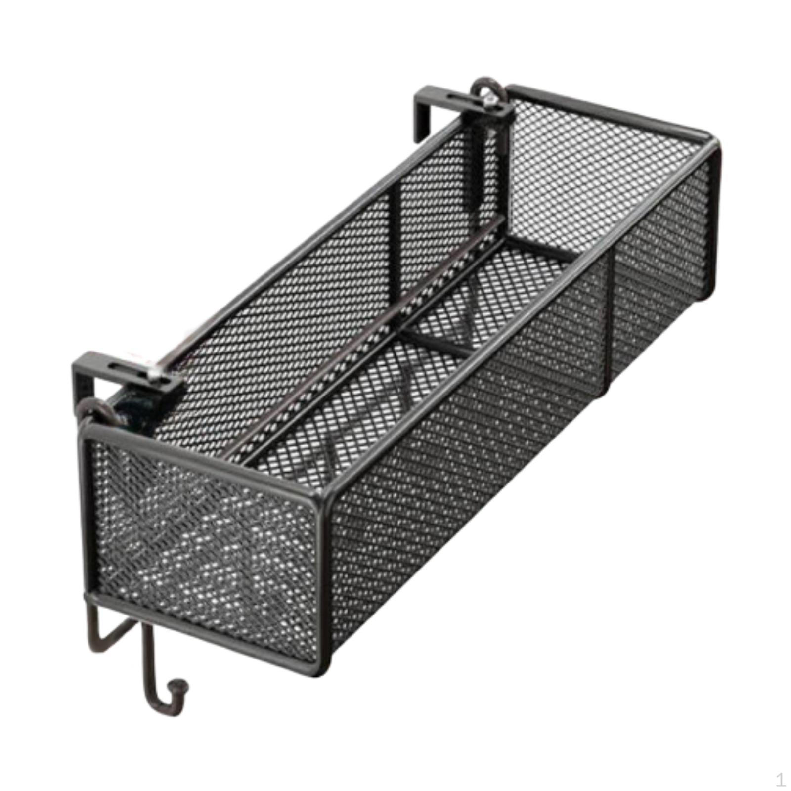 Bedside Organizer with Hooks, Wall Hanging Basket for Drinks And Books