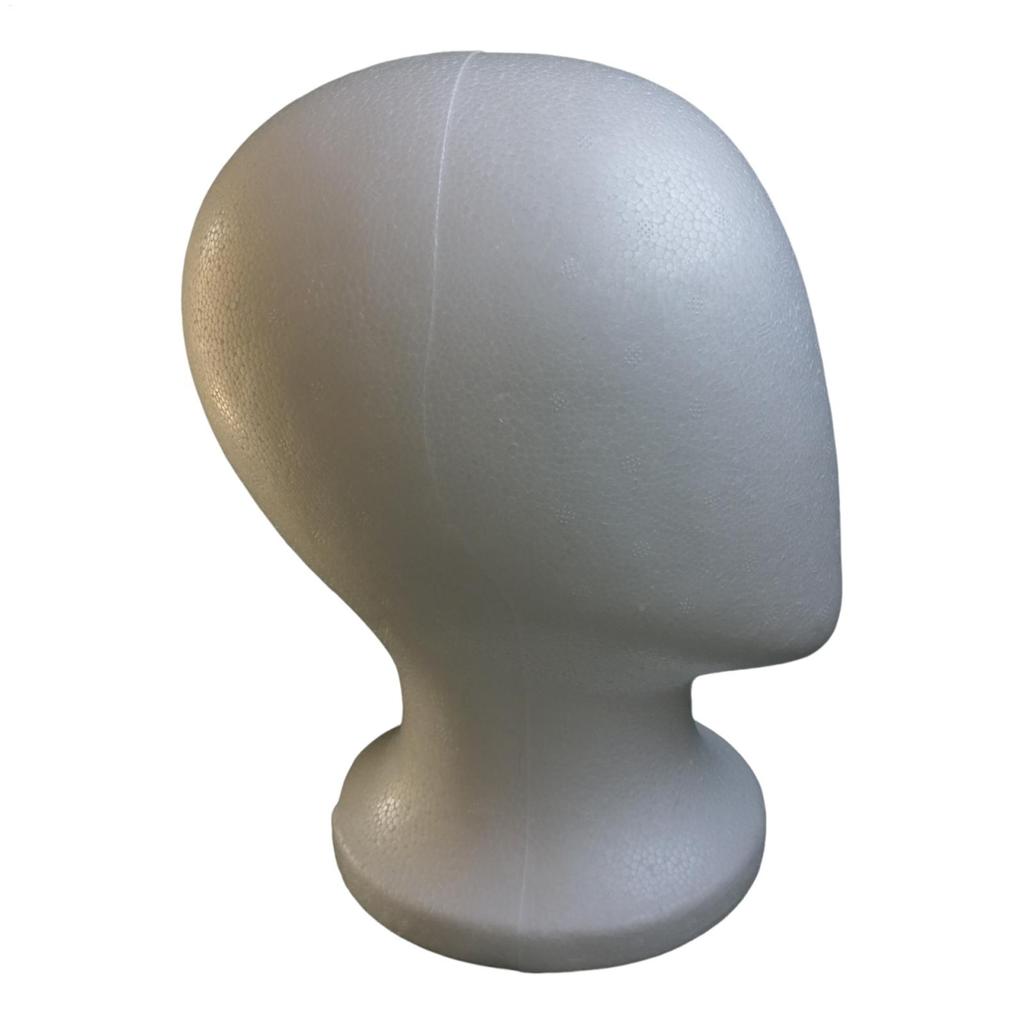 Schaumstoff Perückenkopf Mannequin Ständer Halter Gesichtslos Kosmetik Ausstellungsständer für Haare Reise Salon Haarteile Modell Hüte Stil