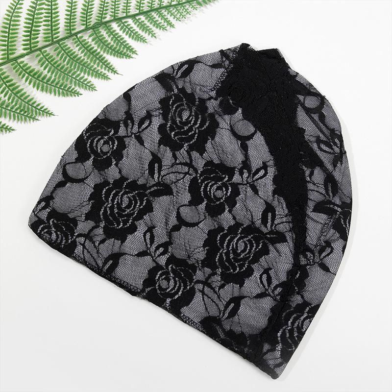 

Spring and Autumn Thin Pullover Hat Summer Lace Stacking Hat Baotou Hat Postpartum Confinement Hat Headscarf Hat Tide One size фіолетовий