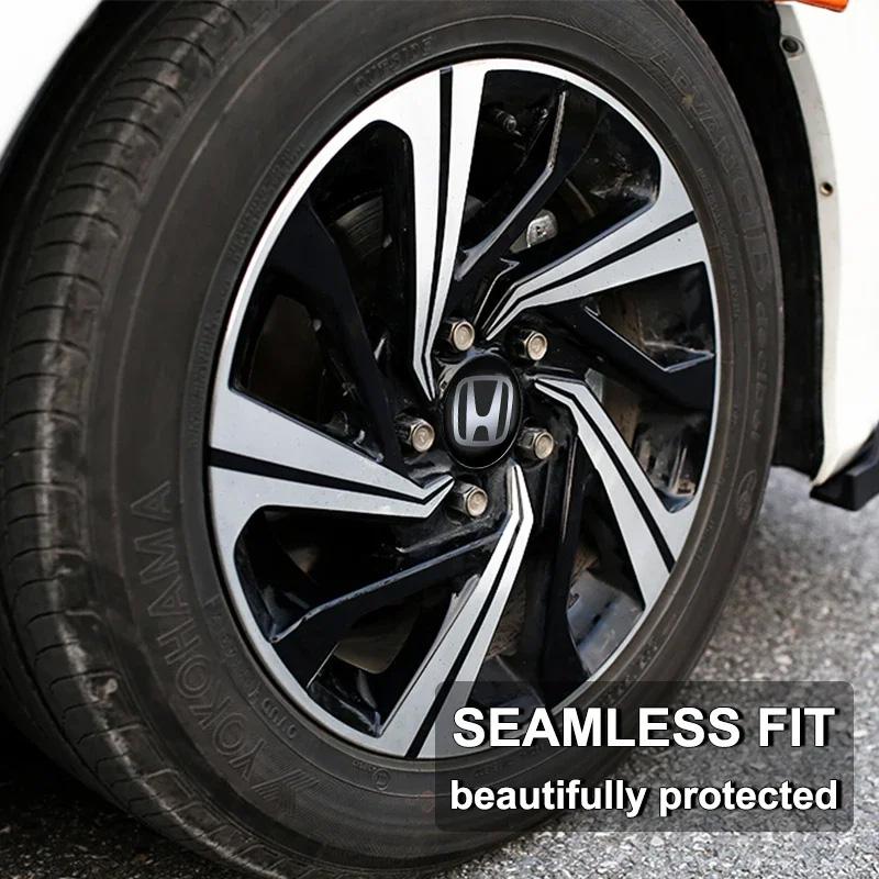 4pcs 56mm Car Wheel Center Hub Cap Rim Cover Emblem Sticker For Honda Civic Accord CRV HRV Jazz City Odyssey Vezel Accessories