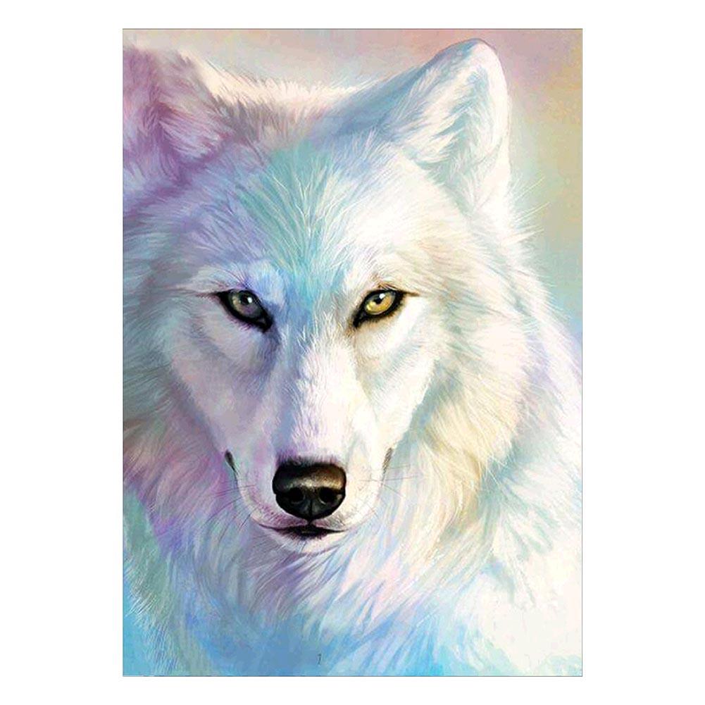 5D Diamant weißen Wolfs Diamond DIY Kreuzstich Stickerei Malerei Bilder