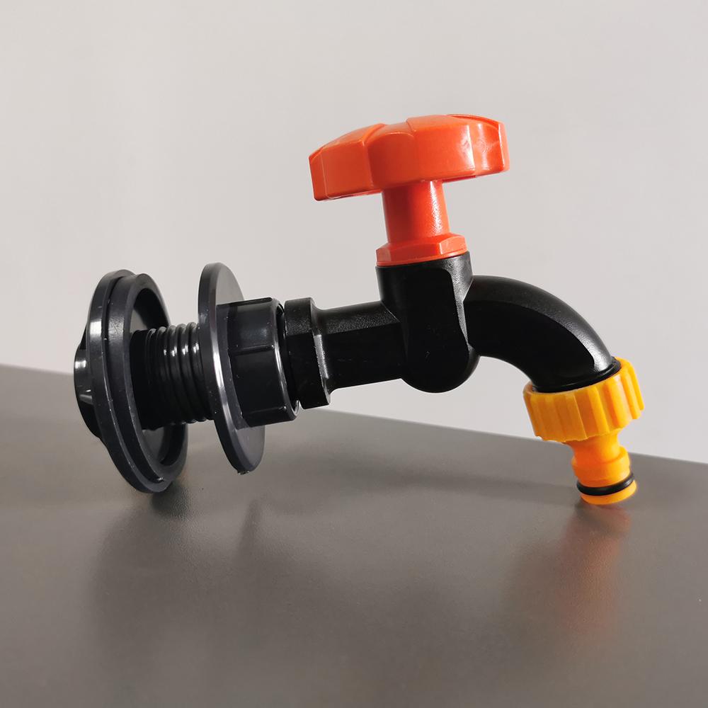 1Pcs Garden Irrigation Water Pipe Faucet Joint IBC Water Tank Adapter Faucet Set Rainwater Bucket Faucet