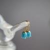 Delicate And Small Turquoise Eardrop Creative New In Vintage Blue Lily Of The Valley Earrings For Women Everyday Jewelry