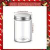 10-Piece  Reusable Plastic Storage Jars with Silver Lids - Leak-Proof Multi-Purpose Kitchen Containers, Suitable for Food