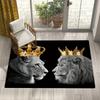 Regal Lion Crown Design Area Mat - Non-Slip, Machine Washable,, Durable, And Comfortable - Suitable for Living Room, Bedroom,And Dining Room