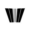 6PCS Carbon Fitbre Car Window Trim Cover BC Column Sticker Fit for Land Rover Range Rover L405 2013- Polished Pillar