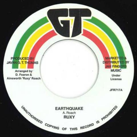 

7inch Record RUXY - Earthquake / Version JFR717 GT UK 1993 UK Reggae, Ska & Dub Used