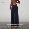 Handu Yishe Women's Fade-Resistant Fleece-Lined Straight Wide-Leg Jeans
