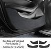 LHD RHD Car Anti-kick Pad Suede Leather Carbon Pad Accessories Door Protect For Mazda 3 Axela      2024 2025