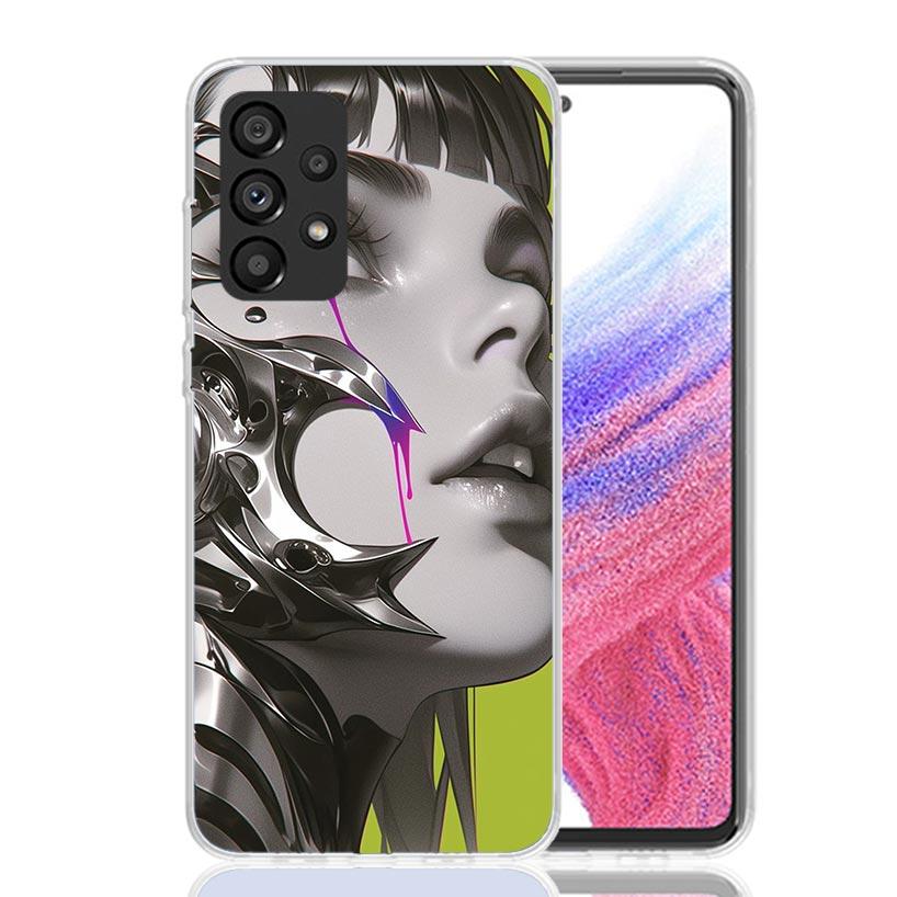 Girl Art Punk Phone Case For Samsung Galaxy A52 A32 A22 A12 A02S A50S A30S A51 A31 AA71 Note 20 Ultra 10 S10 Plus Galaxy A52 A42