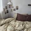 French Style Retro Printed Bedding Rural Style Duvet Cover Solid Color Dust-proof and Easy To Clean Mattress Protective Covers Envelope Pillowcase