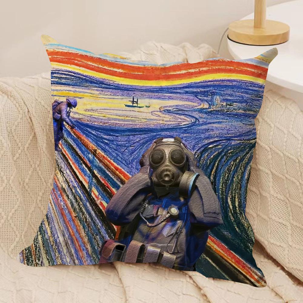 Famous Game CCS GO Meme Cushion Cover Soft Plush Pillow Cover DoubleSided Printed Sofa Cushion Summer Home Decor Gift