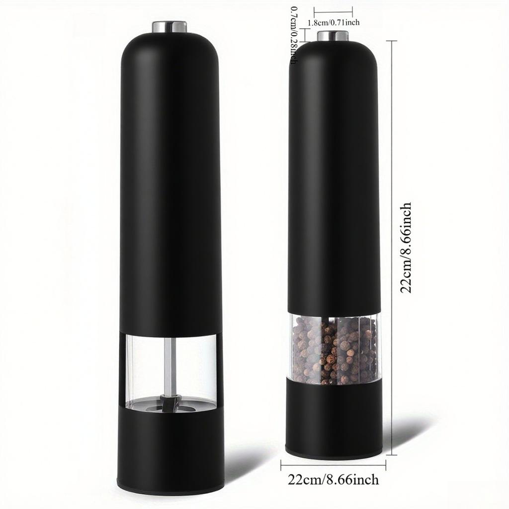 1pc Automatic Electric Pepper Grinder And Salt Mill-Adjustable Spice Crusher For Supplies Reusable kitchen Gadgets