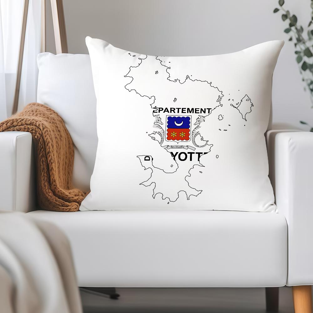 The Mayotte Flag Pillow Case Applicable Space For Guest Rooms Interiors Cars Office House Decoration