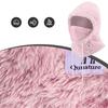 Warme Fell- Sturmhaube für den Winter Skifahren Arktischer Samt Größe M pink