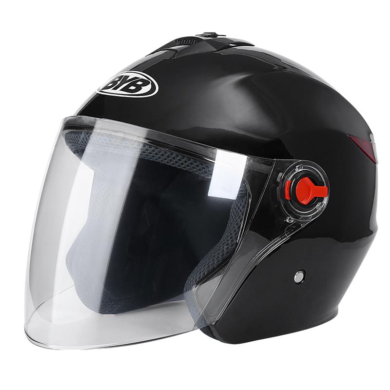 High Quality New DOT Certified ABS Half Face Motorcycle Helmet with Dual Visor and XL Size