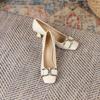 8-3 Square Head Thin Heel Single Shoes Spring and Autumn New Comfortable Metal Buckle Fashion High Heels Women