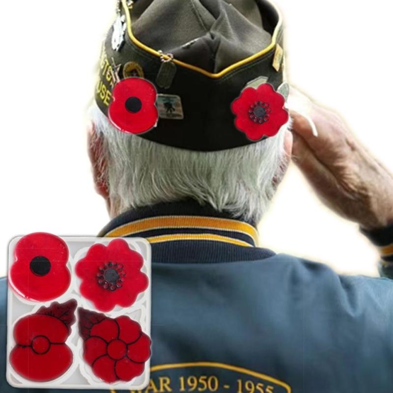 Silicone Poppys Flower Shape Mold High Temperature Resistant Mould for Home Decorations Practical Jewelry Accessory Mold