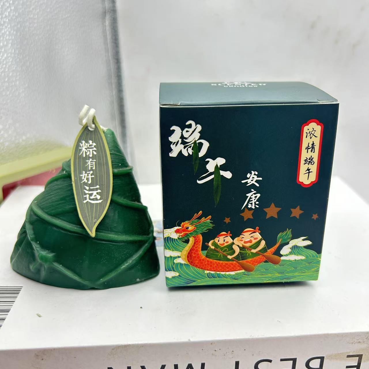 

Праздник Драконьих лодок Цзунцзы Ароматическая свеча Атмосферные украшения Для помещения Спальня Свежий и легкий аромат Долговечный