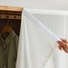 Kitchen Storage Cover Self Adhesive Closet Curtain, Sheer Door Privacy Drape, Light Filtering Easy Installation Drape Gauze Curtain with Hook-And-Loop