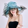 Color Matching Organza Sun Protection Sun Hat Women'S Summer Uv Protection Sun Hat Chiffon Flower Beach Hat
