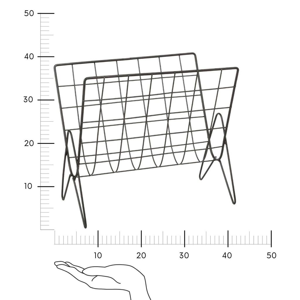 METAL NEWSPAPER LIFE black powder coated
