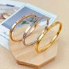 Women's Minimalist Diamond-Studded Stainless Steel Bracelet - Versatile High-End Fashion Accessory