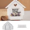 Creative House Balcony Window Heart Silicone Mold for Flower Pots Resin Jewelry Crafting Decorative Gardening Gift