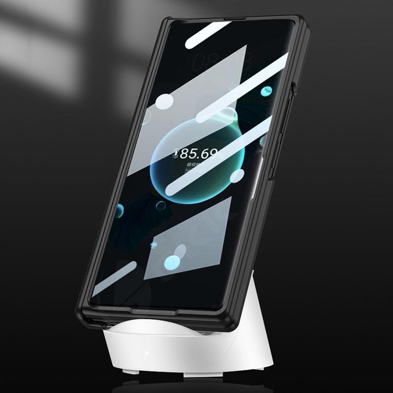 All-Inclusive Leder Scharnier Schutzhülle Für Xiaomi Mi Mix Fold 3 Fold3 Magnetisches Scharnier Hülle mit Bildschirmschutz Glas Halter Abdeckung