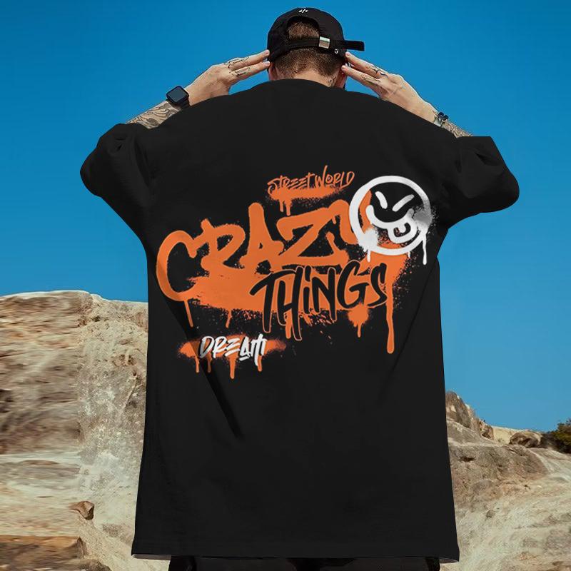 Tričko New Trend Tričko Muži Topy s krátkým rukávem Módní Streetové tričko Volné Outdoorové oblečení Velké velikosti Letní Tričko s kulatým výstřihem