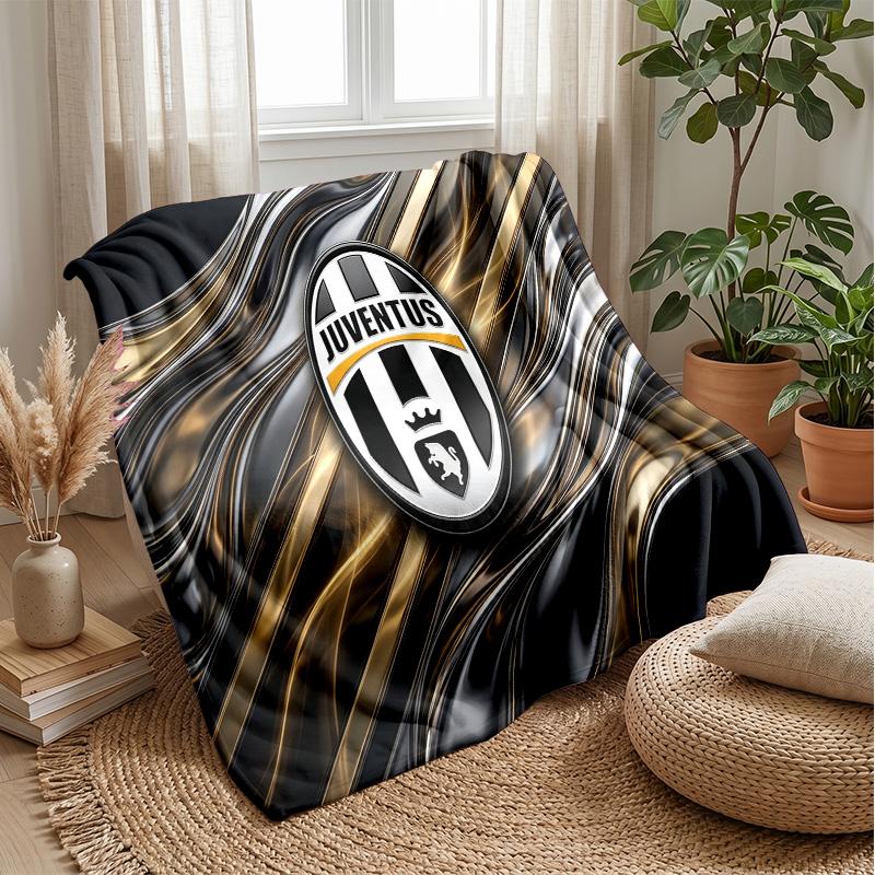 Juventus FC Theme blanket Soft Flannel Blanket Plush Throw Blanket Cozy Sofa Bed Blanket for Home Decor