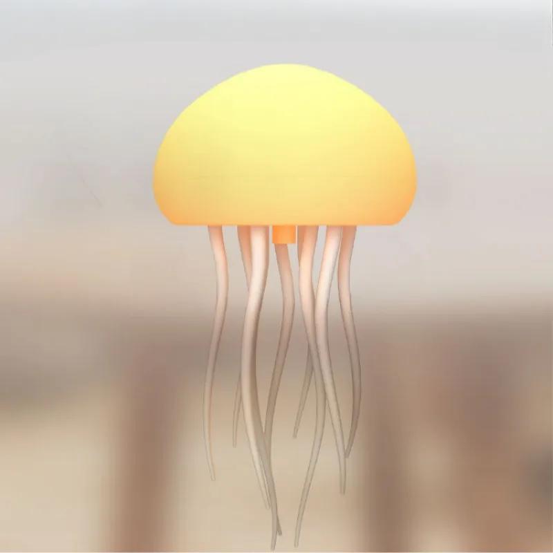 

Креативный светодиодный подвесной переливающийся градиентный светильник в виде плавающей медузы для спальни, украшение изголовья кровати, атмосферное освещение