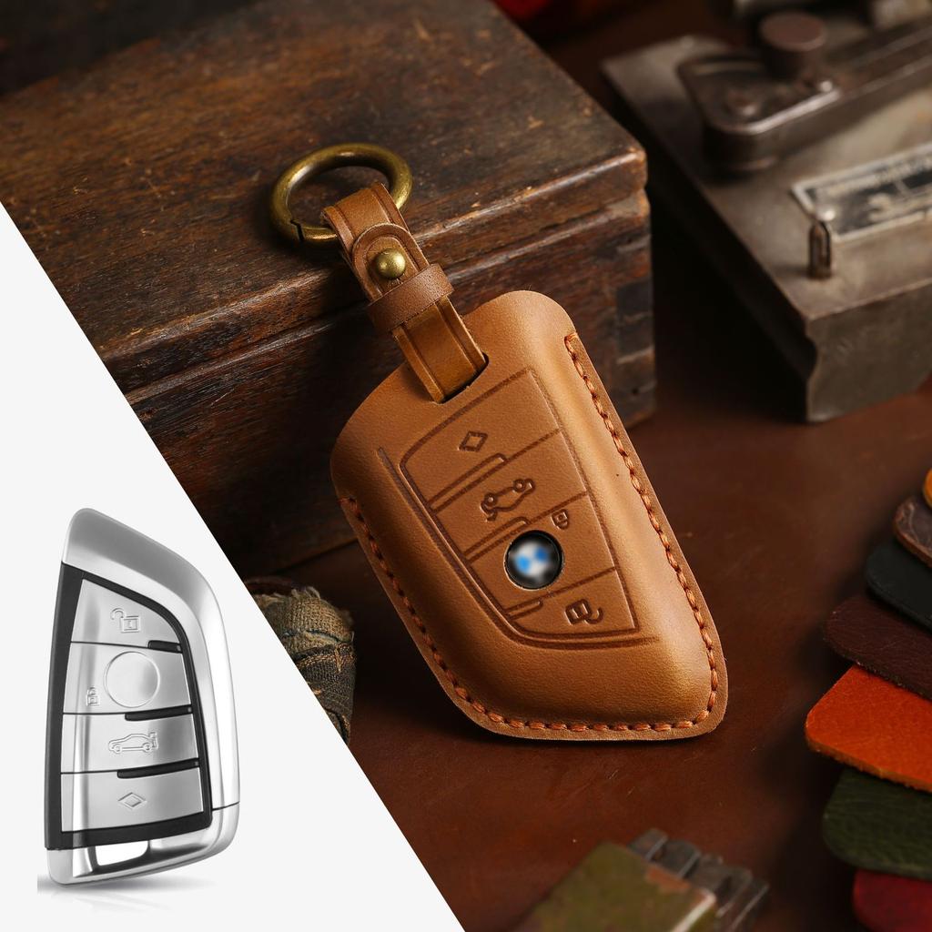 Leather Key Cover Is Suitable For Bmw Key Cover, Blade Pure Handmade Car Key Cover Can Be