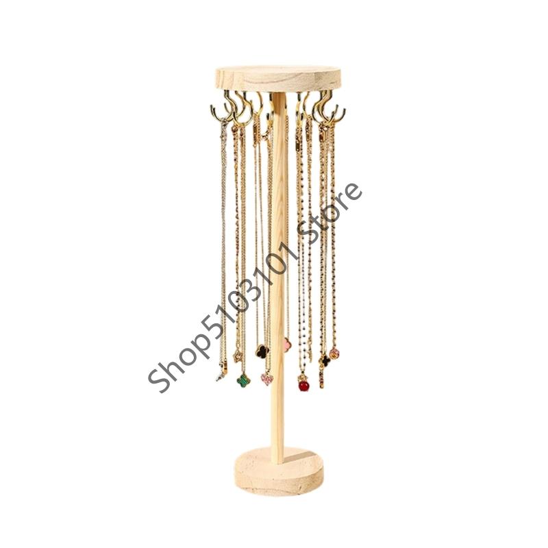 Jewelry Display Holder Necklace Earrings Bracelets Display Stand Desktop Jewelry Storage Rack With Hooks