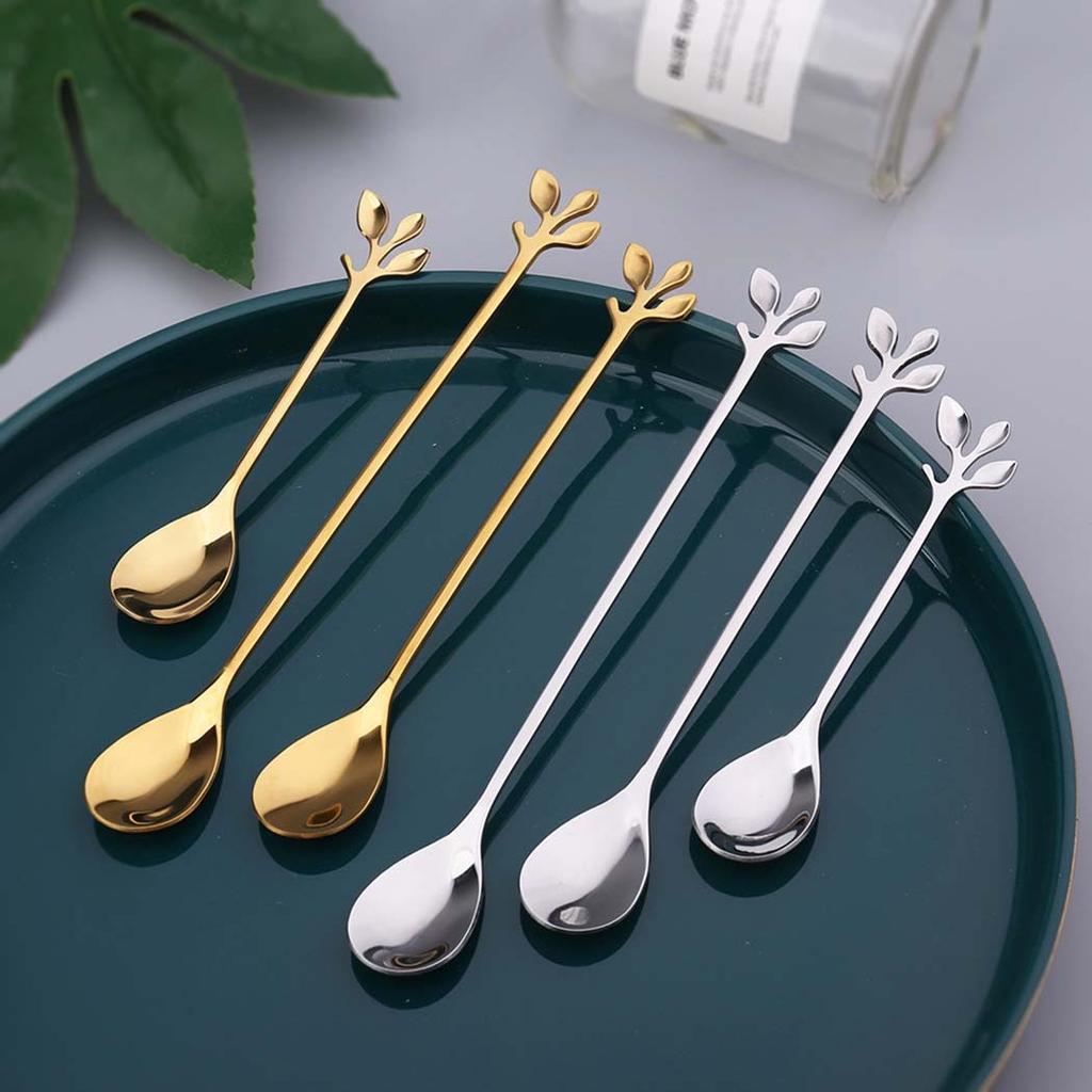 Spoon Dessert Desserts Seafood Stainless Steel Cocktail Creative Metal