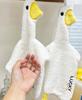 Hot Sale 34*16Cm Cute Cartoon Duck Hand Towels with Hanging Loop Super Absorbent Hanging Hand Dry Towels for Kitchen Bathroom
