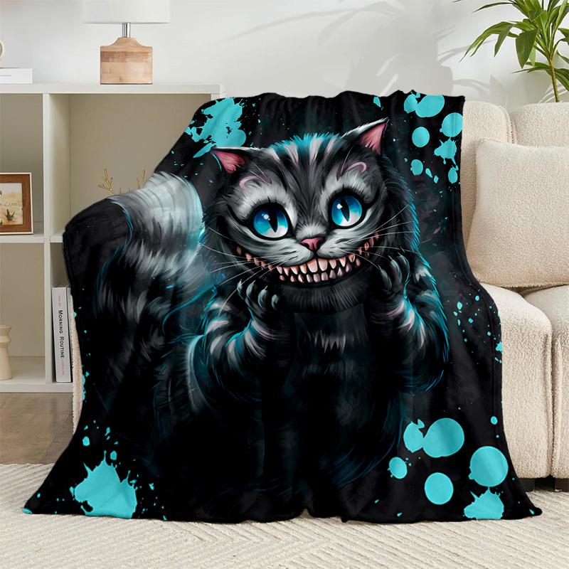 1PC Magic Cat Fantasy Art Flannel Blanket Gift, Suitable for Both Men And Women, Soft Ideal for Beds And Sofa, Birthday Or Christmas Gift