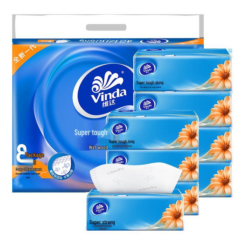 Vinda Hängende Taschentuchbox – Haushalts-Ökonomiepack für Händewischen und Toilettenpapier