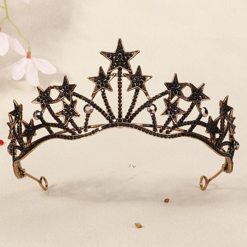 Corona Oscura Ballo di Halloween Corona di Strass Moda Foto Styling Copricapo